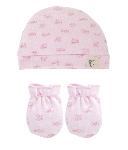 Pack Gorro y manoplas Casitas 2