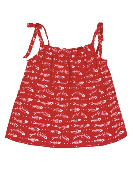 V3 Vestido Popelin Raspa Pez