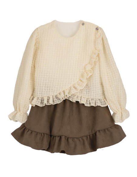 I Conjunto Blusa y Falda Raw