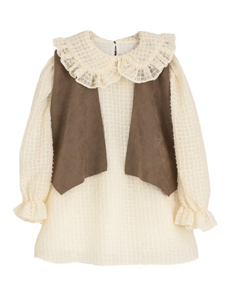 I Conjunto Vestido y Chaleco Raw