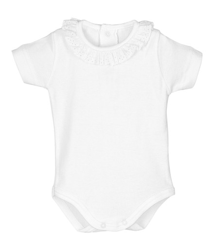 V5 Body manga corta cuello puntilla