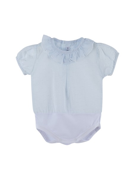 Celeste V Body camisa manga corta plumeti