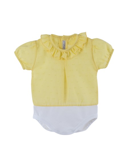 #Amarillo V Body camisa manga corta plumeti