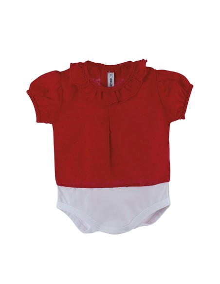 #Rojo V Body camisa manga corta plumeti