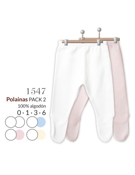 I Pack 2 polainas lisa